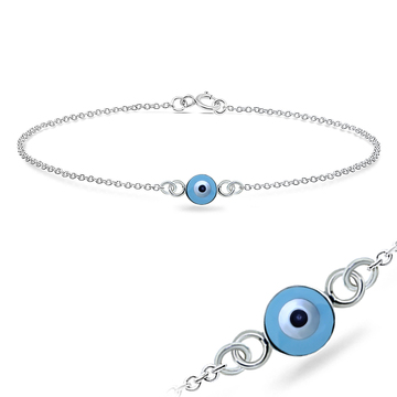 Evil Eye Round Shape Silver Bracelet BRS-202